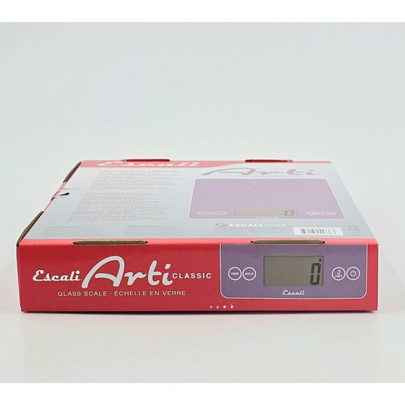 Escali Arti Classic Tempered Glass Kitchen Scale Violet Food Scale New - Picture 11 of 11